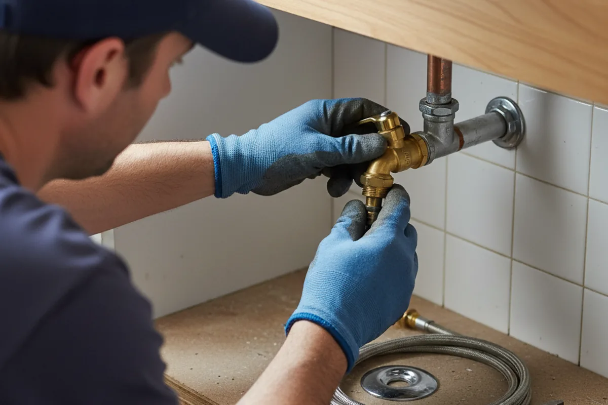 Shutoff valve and fitting work during Repiping in Rush Springs